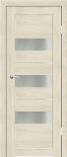 Межкомнатная дверь из экошпона Бьянка Бетон бежевый сатин белый (Синержи)
