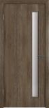 Межкомнатная дверь с покрытием EcoCraft GL Woodline 1 Дуб трюфель Белый сатинат