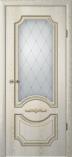 Дверь межкомнатная Альберо Леонардо с патиной Ясень Голд стекло Мателюкс классик