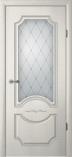 Дверь межкомнатная Альберо Леонардо с патиной Ясень Грей стекло Мателюкс классик