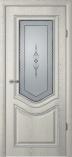 Дверь межкомнатная Альберо Рафаэль с патиной Ясень Грей стекло Мателюкс классика