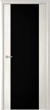 Дверь межкомнатная Альберо Сан-Ремо 1 Белый кипарис Триплекс черный
