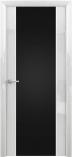 Дверь межкомнатная Альберо Сан-Ремо 1 Глянец белый Триплекс черный