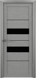 Дверь межкомнатная Альберо Тренд Т-4 Ясень Дымчатый черное стекло