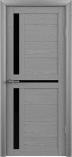 Дверь межкомнатная Альберо Тренд Т-5 Ясень Дымчатый черное стекло