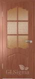 Межкомнатная дверь из ПВХ Сигма 32Р Итальянский Орех сатинат бронза (Гринлайн)