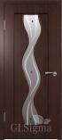 Межкомнатная дверь из ПВХ Сигма 42 Венге белое худ. матированное (Гринлайн)