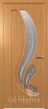 Межкомнатная дверь из ПВХ Сигма 82 Миланский Орех белое худ. матированное (Гринл