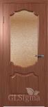 Межкомнатная дверь из ПВХ Сигма 92 Итальянский Орех сатинат бронза (Гринлайн)