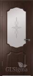 Межкомнатная дверь из ПВХ Сигма 92 Венге белое худ. матированное (Гринлайн)