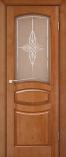 Дверь межкомнатная из Массива сосны «Виктория ДГО ВО 2.2» Ирокко морение Стекло 