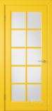 Межкомнатная дверь Гланта ДО эмаль желтая стекло сатин (ВФД)