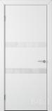 Межкомнатная дверь Ньюта ДО эмаль белая ультра белое стекло (ВФД)