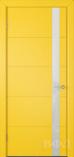 Межкомнатная дверь Тривиа ДО эмаль желтая ультра белое стекло (ВФД)