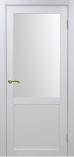 Дверь межкомнатная из экошпона Оптима Порте Турин 502 Белый монохром остекление 