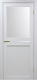 Дверь межкомнатная из экошпона Оптима Порте Турин 520 Белый монохром остекление 