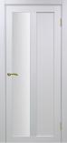 Дверь межкомнатная из экошпона Оптима Порте Турин 521 Белый монохром остекление 
