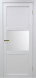 Дверь межкомнатная из экошпона Оптима Порте Турин 530 Белый монохром остекление 