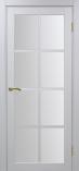 Дверь межкомнатная из экошпона Оптима Порте Турин 541 Белый монохром остекление 
