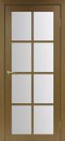 Дверь межкомнатная из экошпона Оптима Порте Турин 541 Орех классик остекление Ма