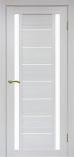 Дверь межкомнатная из экошпона Оптима Порте Турин 558 Ясень серебристый остеклен