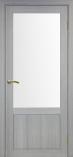 Дверь межкомнатная из экошпона Оптима Порте Тоскана 640 Дуб серый остекление Мат