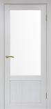 Дверь межкомнатная из экошпона Оптима Порте Тоскана 640 Ясень серебристый остекл