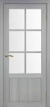 Дверь межкомнатная из экошпона Оптима Порте Тоскана 641 Дуб серый остекление Мат