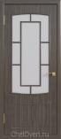 Ламинированная межкомнатная дверь ДО 030 Графит Сатинат белый
