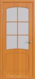Ламинированная межкомнатная дверь ДО 04 Миланский орех Сатинат белый