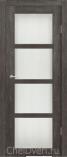 Межкомнатная дверь из экошпона Трио Гранит сатин белый