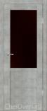 Межкомнатная дверь из экошпона Венеция ДО Бетон темное стекло
