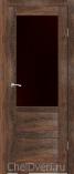 Межкомнатная дверь из экошпона Венеция ДО Виски темное стекло
