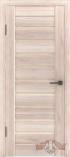 Межкомнатная дверь с покрытием из Эко Шпона ВФД Line 3 Капучино Бежевое стекло