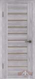Межкомнатная дверь с покрытием из Эко Шпона ВФД Line 3 Серый дуб Бронза стекло