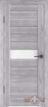 Межкомнатная дверь с покрытием из Эко Шпона ВФД Line 4 Серый дуб Ультра белое ст