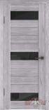 Межкомнатная дверь с покрытием из Эко Шпона ВФД Line 5 Серый дуб ультра черное с
