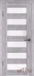 Межкомнатная дверь с покрытием из Эко Шпона ВФД Line 7 Серый дуб Ультра белое ст