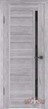 Межкомнатная дверь с покрытием из Эко Шпона ВФД Line 9 Серый дуб ультра черное с