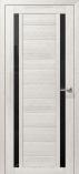 Дверь межкомнатная с 3D покрытием Гамма-2 Снежная Лиственница Стекло черное