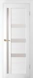 Дверь межкомнатная из Массива сосны «HollyWood» Кэтрин 3 Эмаль Белый жемчуг