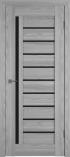 Межкомнатная дверь с покрытием из Эко Шпона ВФД Line 11 Серый дуб Ультра черное 
