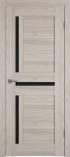 Межкомнатная дверь с покрытием из Эко Шпона ВФД Line 16 Капучино Ультра черное