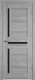 Межкомнатная дверь с покрытием из Эко Шпона ВФД Line 16 Серый дуб Ультра черное