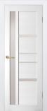 Дверь межкомнатная из Массива сосны «HollyWood» Марго 3 Эмаль Белый жемчуг стекл