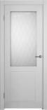 Дверь межкомнатная из экошпона Марта Белое дерево остекление Ромб