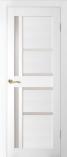 Дверь межкомнатная из Массива сосны «HollyWood» Шарлиз 1 Эмаль Белый жемчуг стек